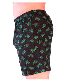 Schwarze Hanfblatt Boxershorts