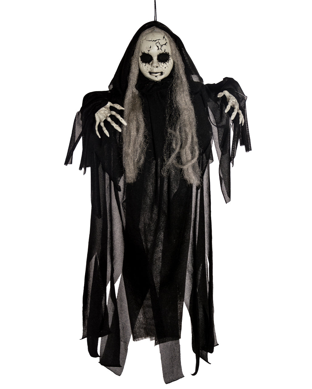 Gebrochene Gothic Puppe Hängefigur 50cm