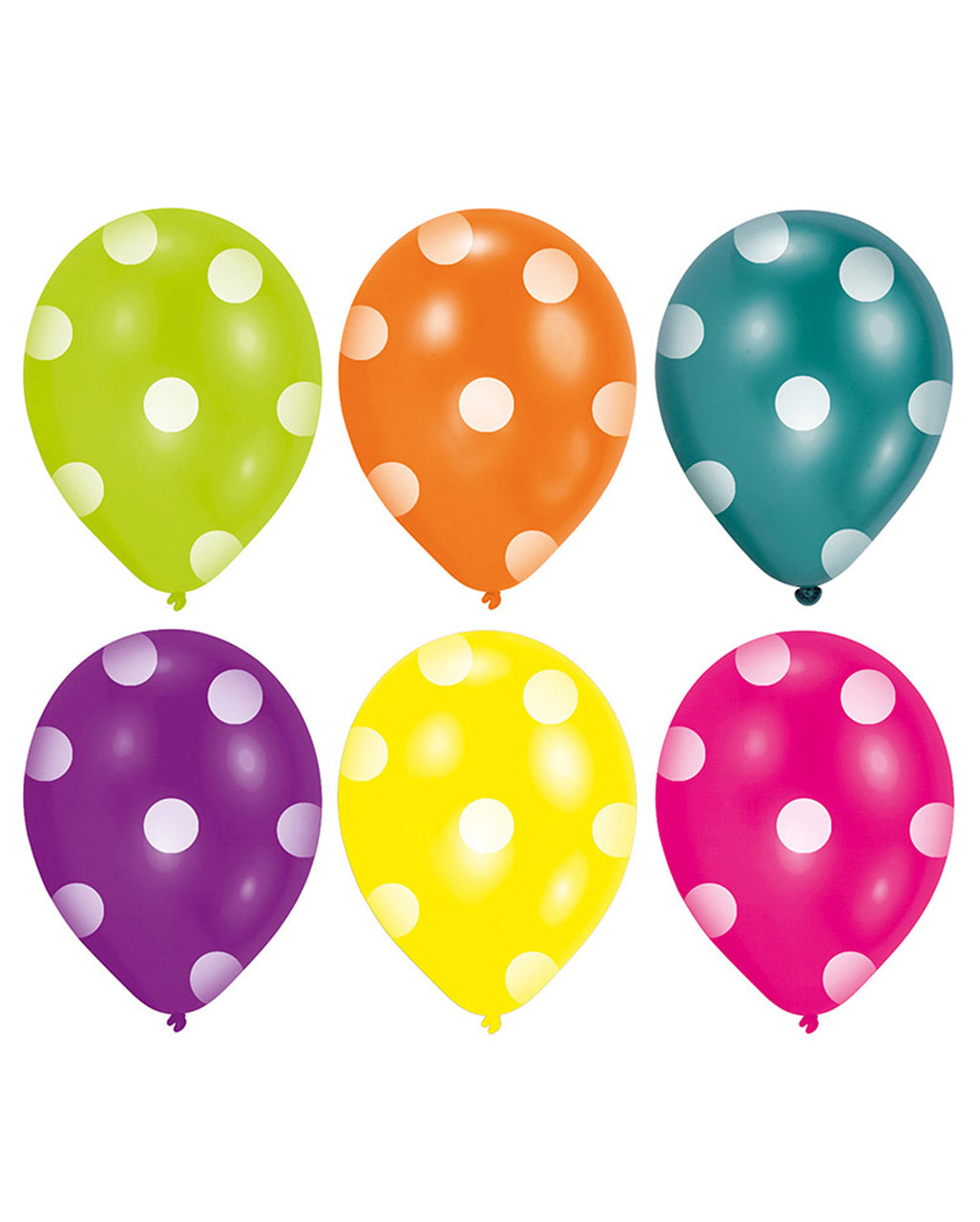 Bunte Punkt Ballons 6 St.