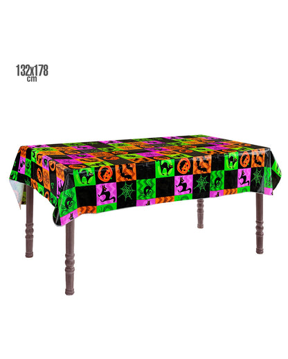 Colorful Halloween Tablecloth