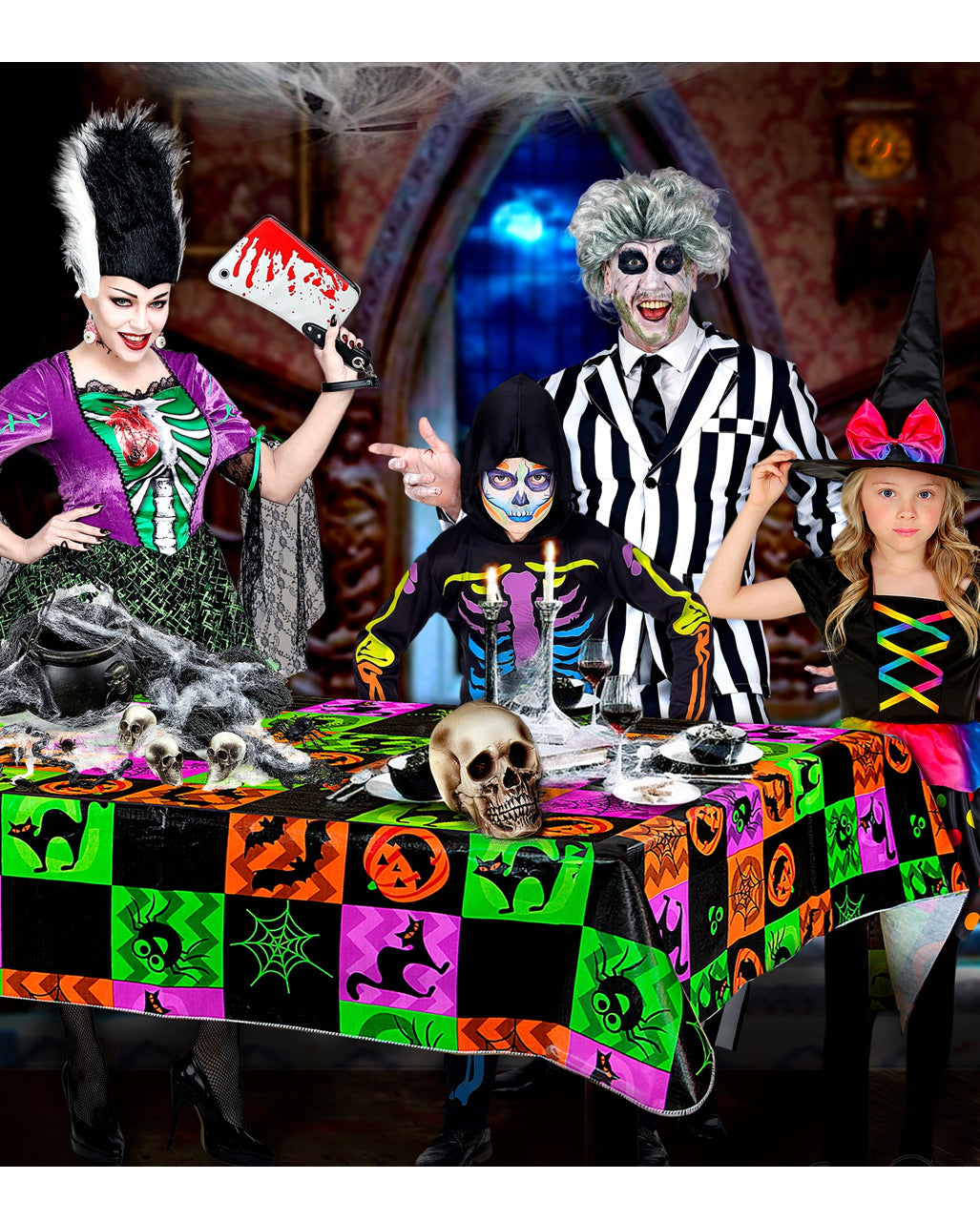 Colorful Halloween Tablecloth