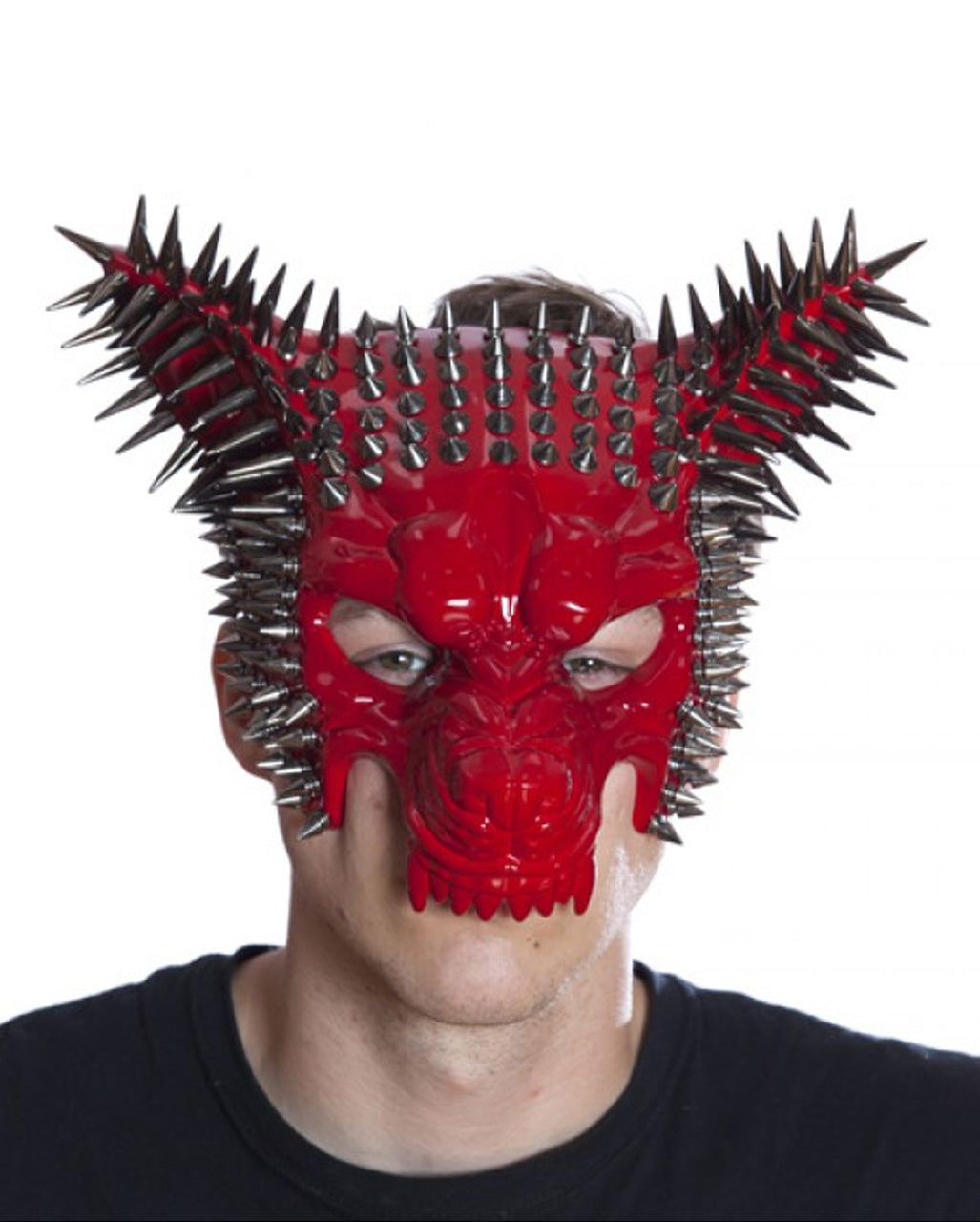 Rote Burning Man Spike Wolf Maske