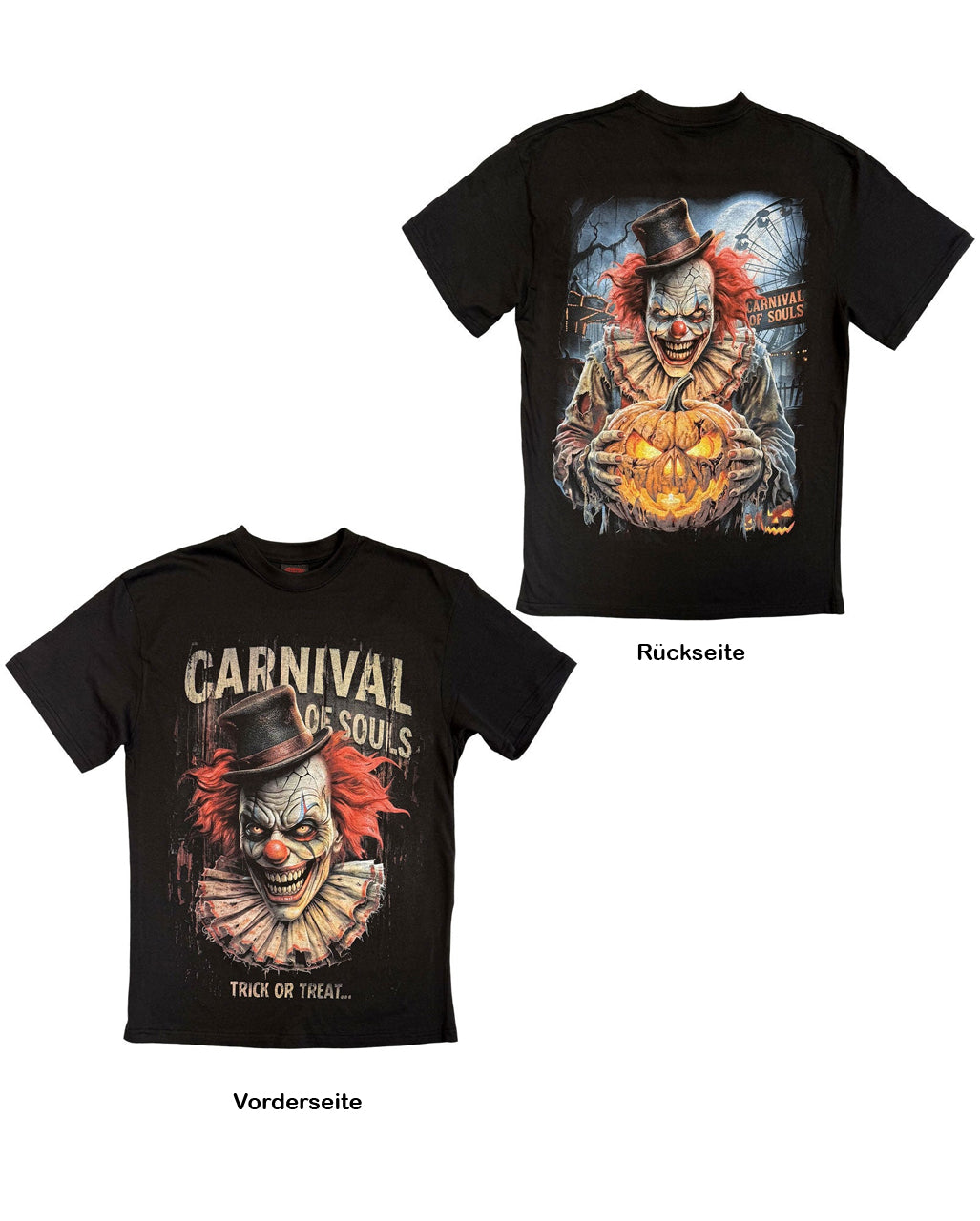 Carnival of Souls Horrorclown T-Shirt Schwarz Unisex