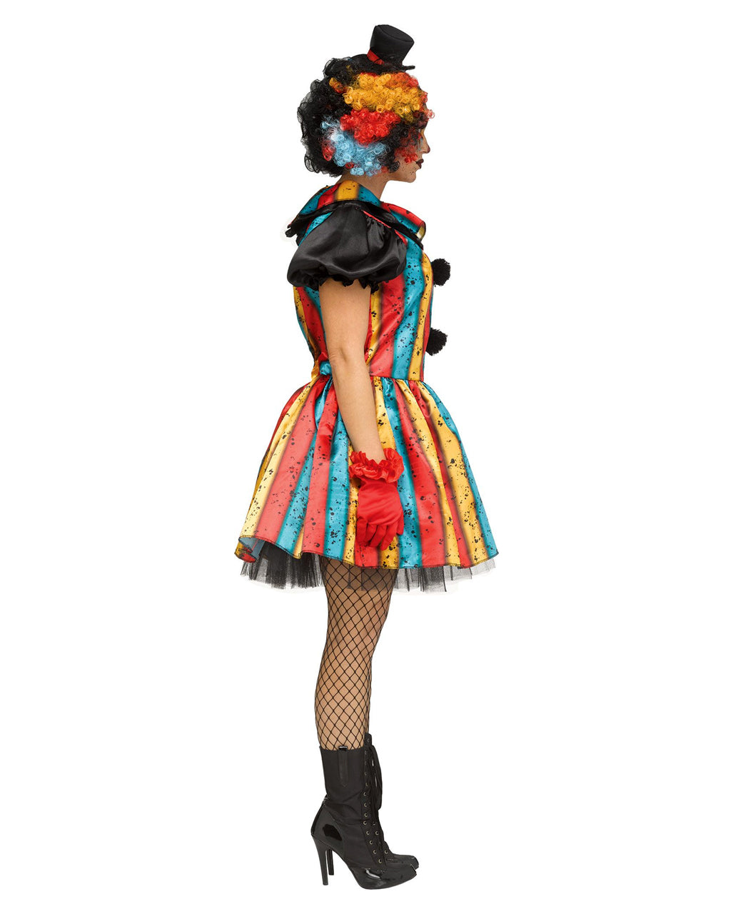 Colorful Carny Clown Damenkostüm