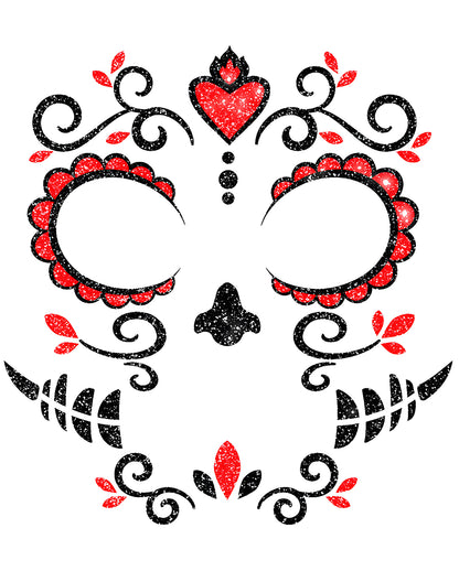 Glitzer Gesichtsaufkleber Catrina