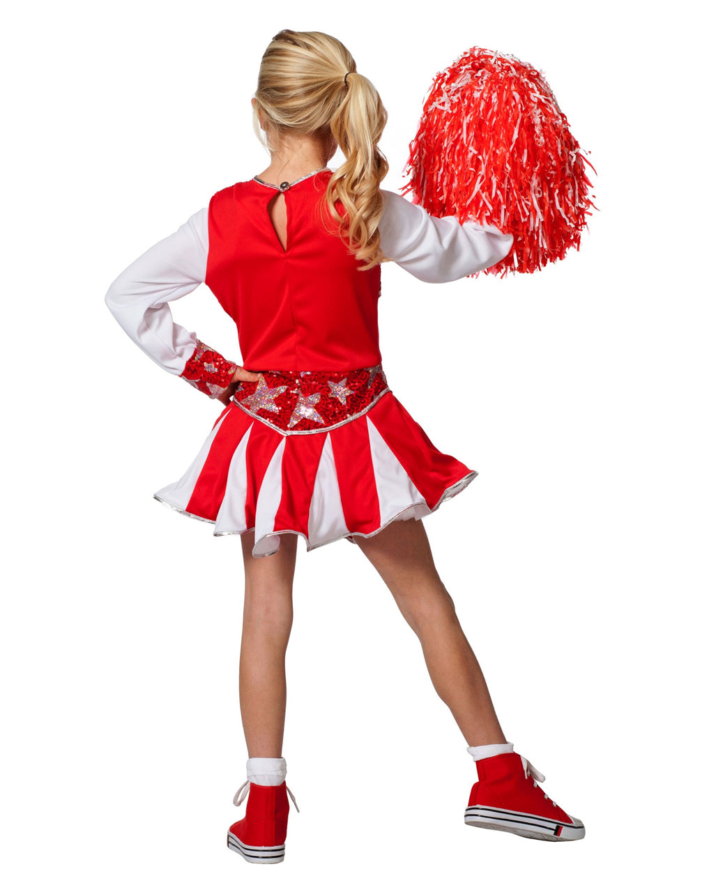 Rotes Cheerleader Kinder Kostüm