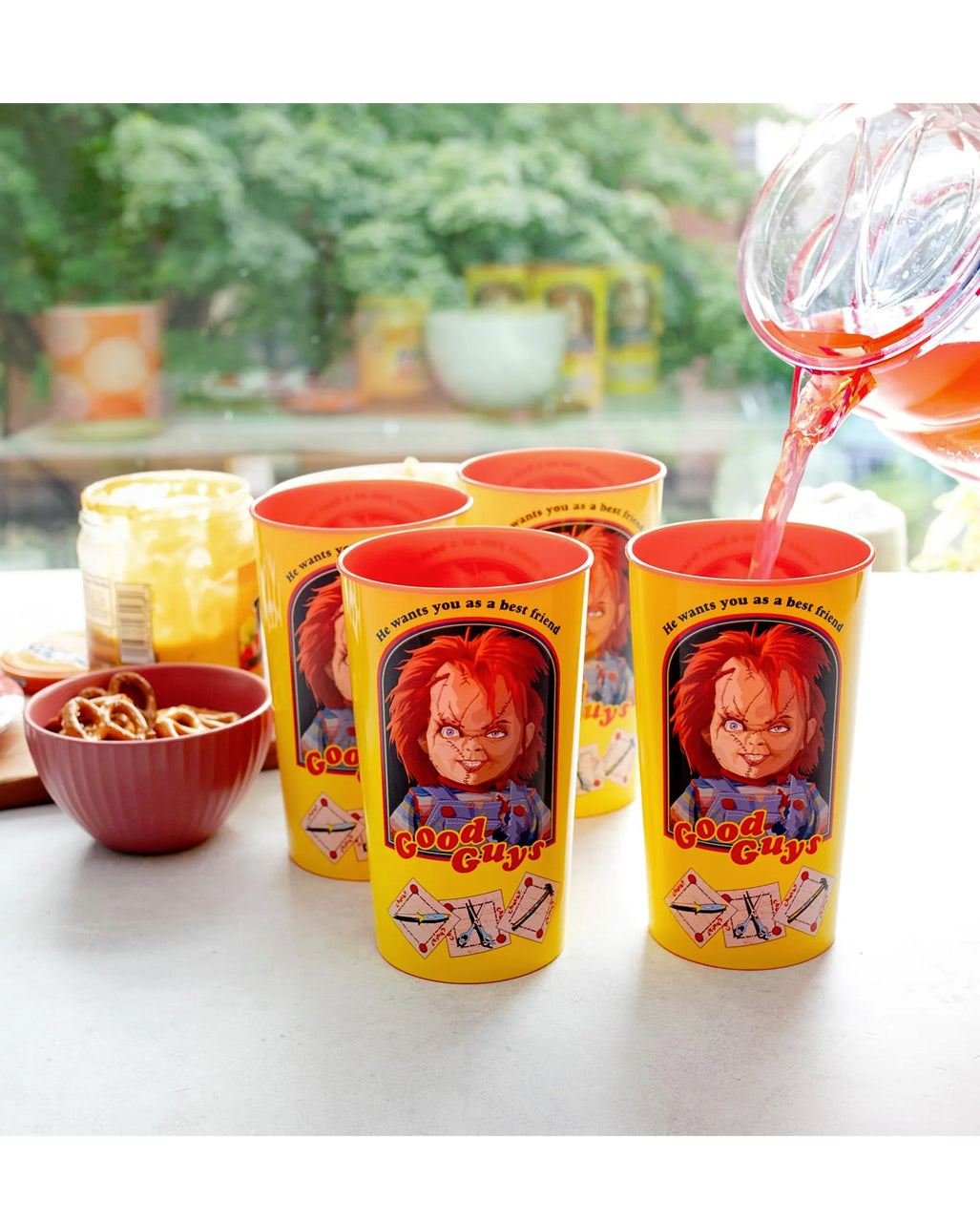 Child's Play Chucky Good Guys Becher 4er Set