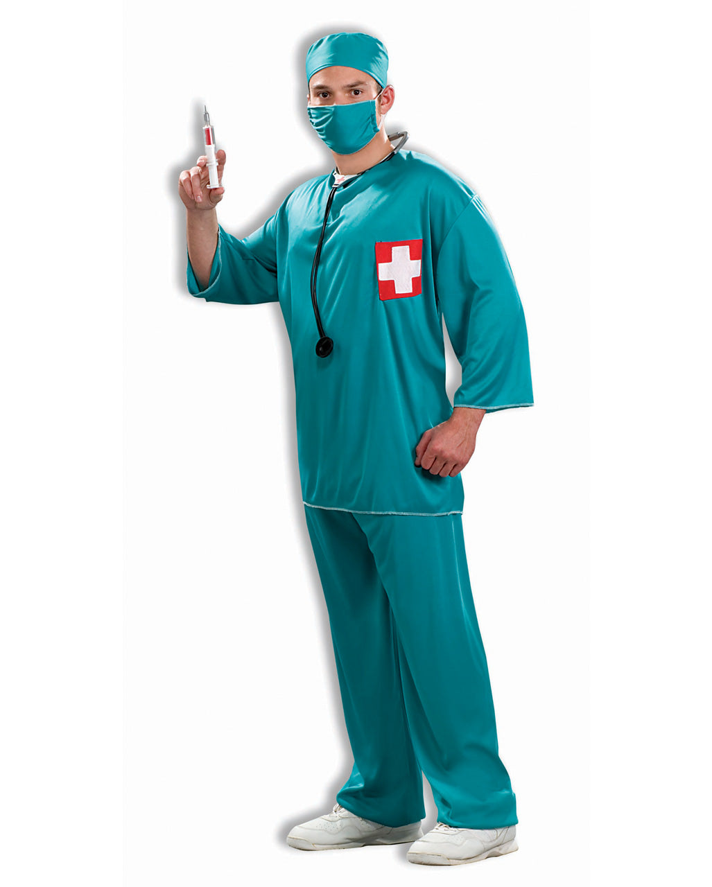 Chirurgen Kostüm mit Maske & Mütze