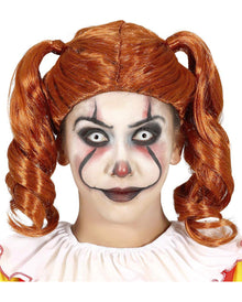 Kupferfarbene Monster Clown Zopf Perücke