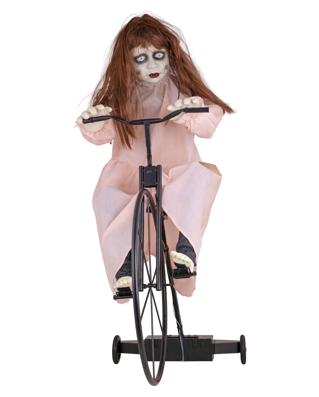 Creepy Cycling Cindy Halloween Animatronic | Sound & Motion 94x72cm