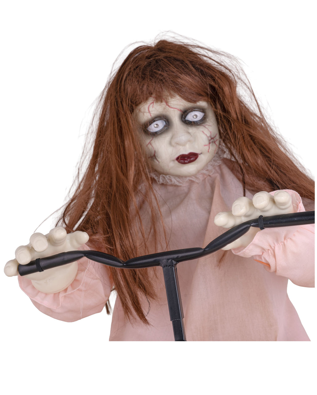 Creepy Cycling Cindy Halloween Animatronic | Sound & Motion 94x72cm