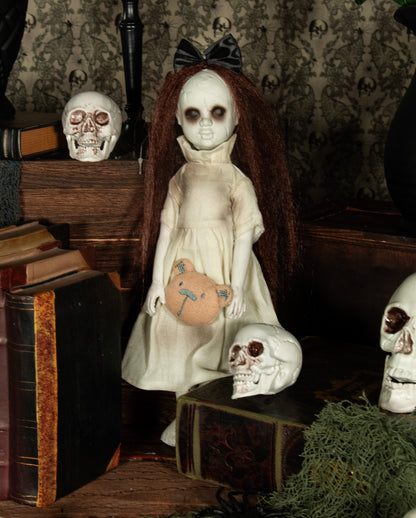 Spooky Gespensterpuppe mit Teddybär Kopf 31cm