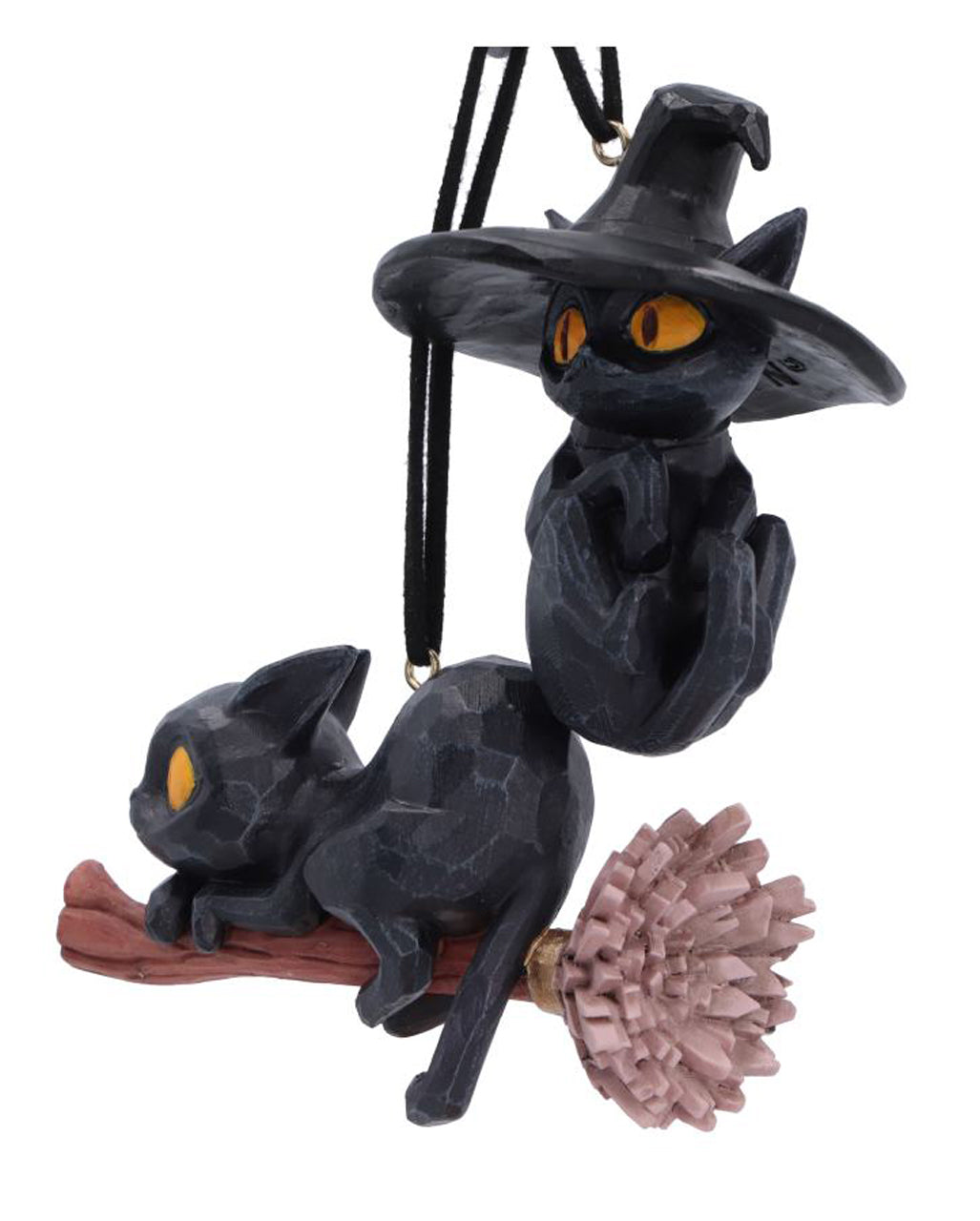 Curse & Claw Schwarze Katzen Halloween-Anhänger 2er-Set 7 cm