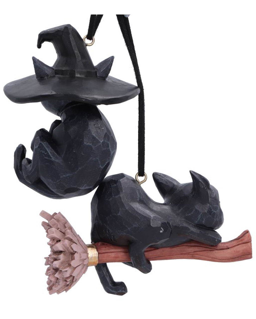 Curse & Claw Schwarze Katzen Halloween-Anhänger 2er-Set 7 cm