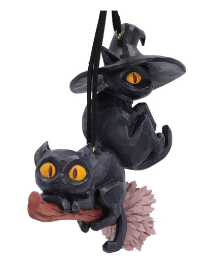 Curse & Claw Schwarze Katzen Halloween-Anhänger 2er-Set 7 cm