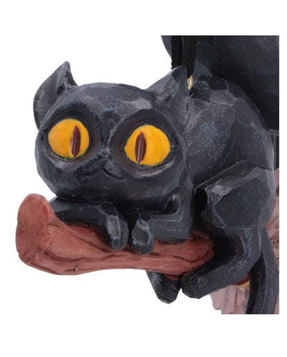 Curse & Claw Schwarze Katzen Halloween-Anhänger 2er-Set 7 cm