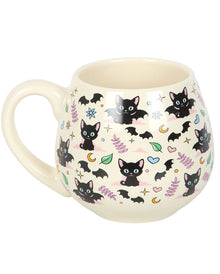 „Cute & Creepy“ Kaffeetasse mit Mystic Katzenmotiv