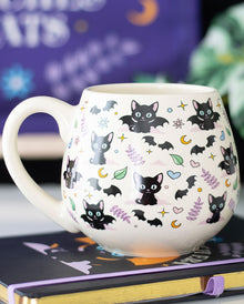 „Cute & Creepy“ Kaffeetasse mit Mystic Katzenmotiv