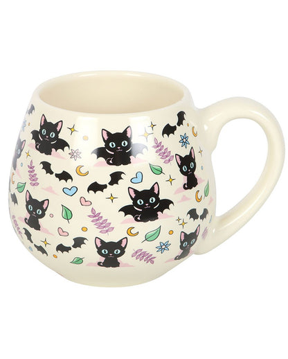 „Cute & Creepy“ Kaffeetasse mit Mystic Katzenmotiv