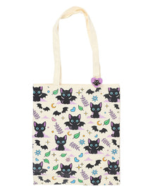 „Cute & Creepy“ Tragetasche mit Mystic Katzenmotiv