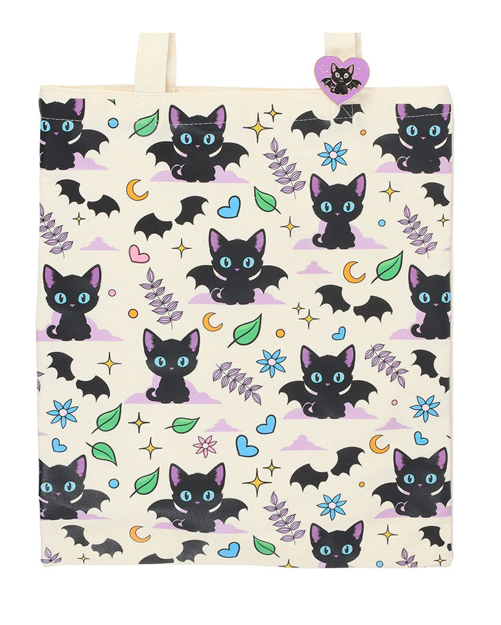 „Cute & Creepy“ Tragetasche mit Mystic Katzenmotiv