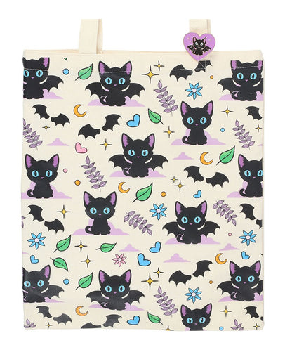 „Cute & Creepy“ Tragetasche mit Mystic Katzenmotiv