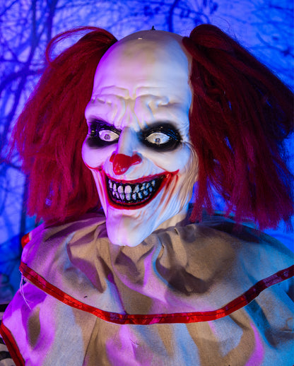 Dämonischer Killerclown als Halloween Animatronic 170cm