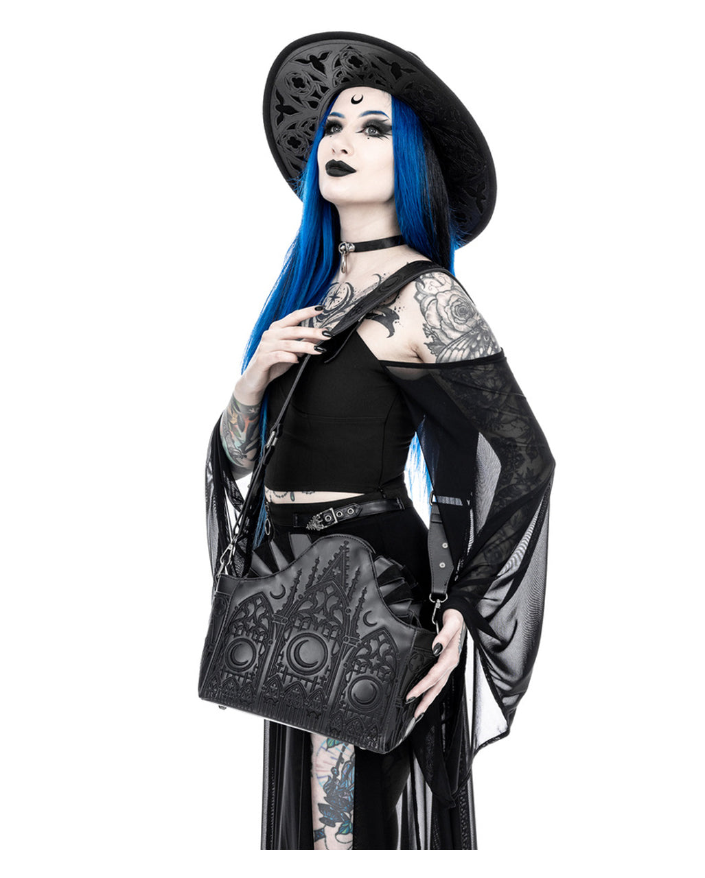 Dunkler Altar Gothic Schultertasche