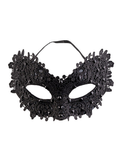 Augenmaske dunkle Eleganz mit Spitze & Strass
