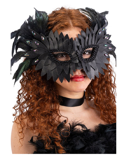 Augenmaske schwarze Eule