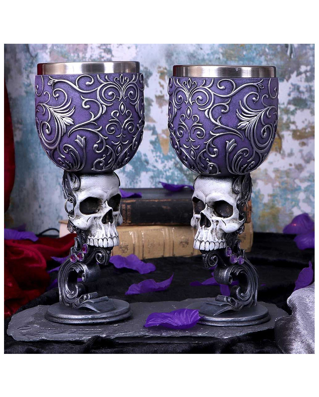 Death Desire Totenkopf Kelch - 2er Set