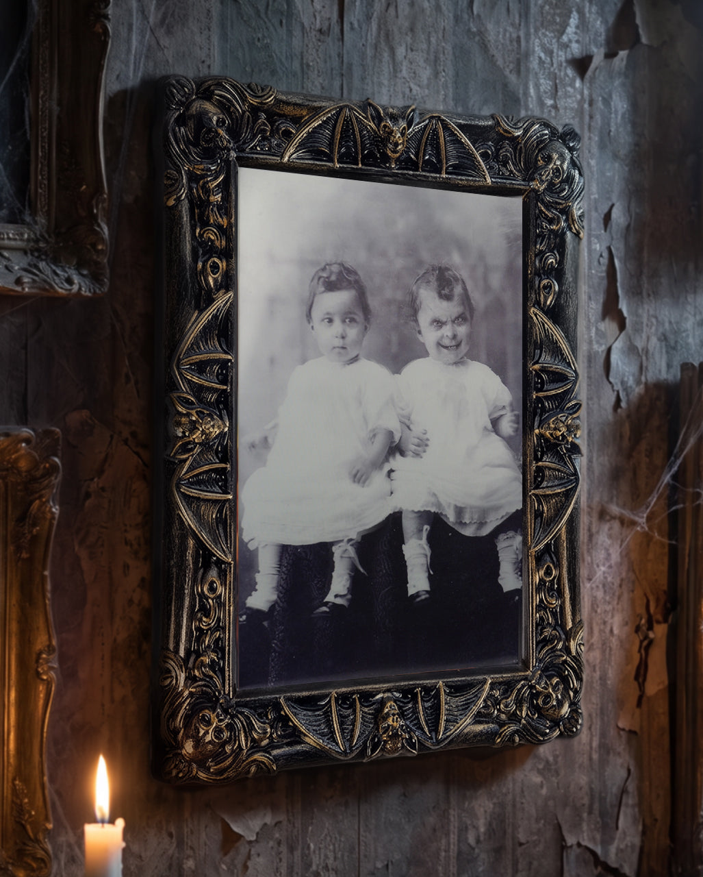 Die teuflischen Zwillinge Angel & Faith Hologram Portrait 50x39cm