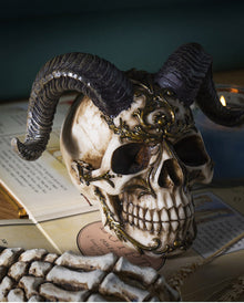 Diabolo Totenkopf mit Hörner 18cm