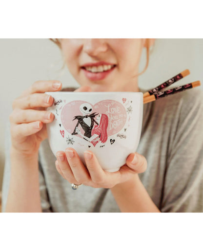 Disney TNBC Jack & Sally Ramen Bowl mit Stäbchen