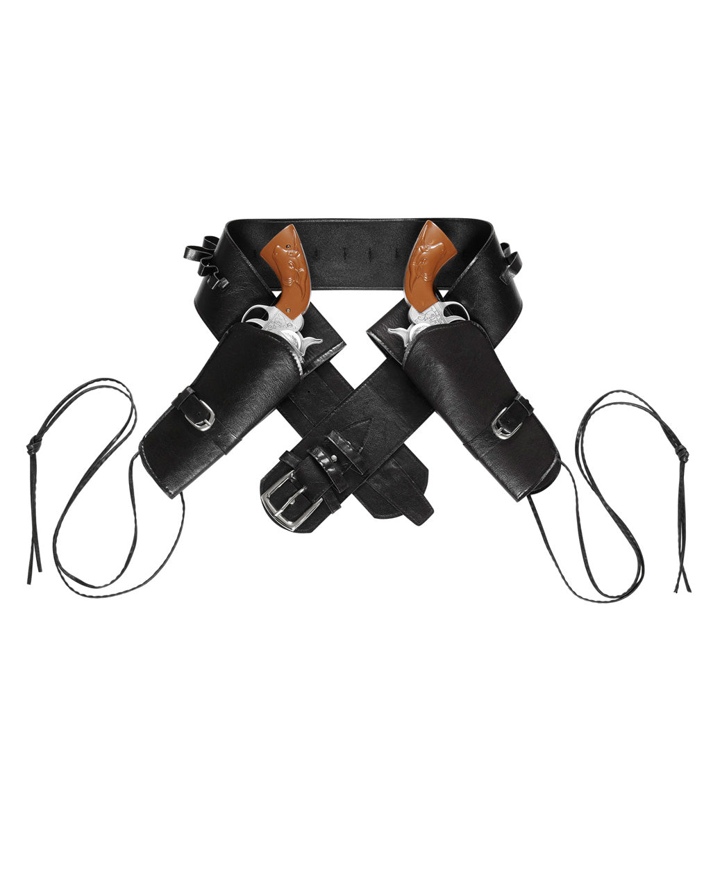 Double Western Gun Holder Black