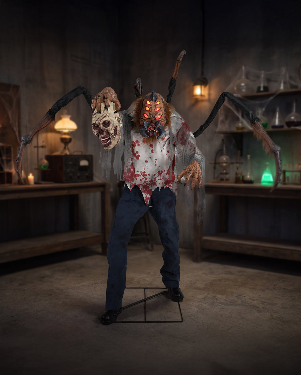 Doctor Fangor Spinnen-Mutant Halloween Animatronic 182cm