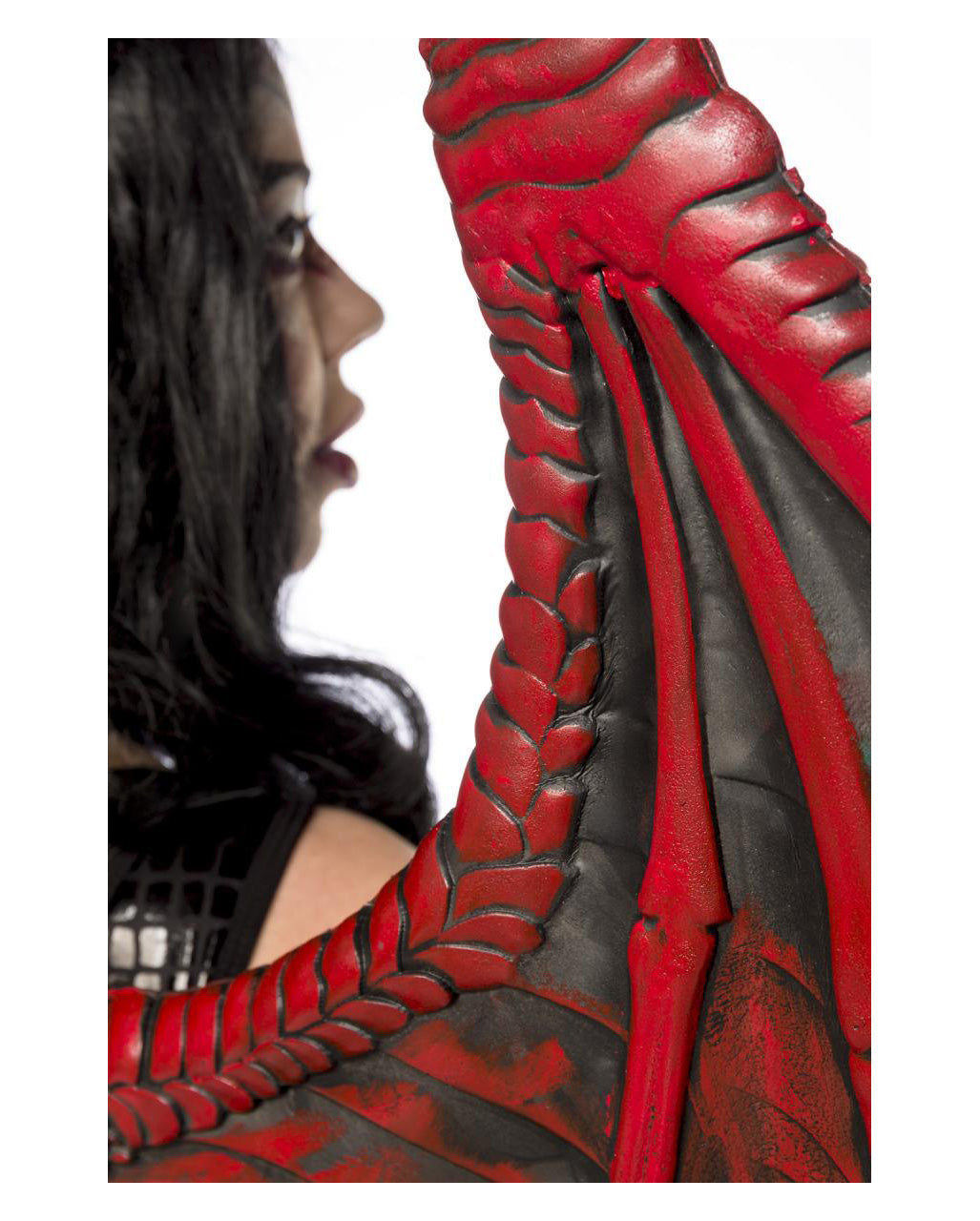 Drachen Lady Kostüm mit Flügeln