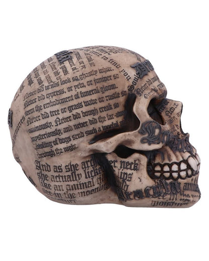 Dracula Totenkopf mit Bram Stoker Zitaten