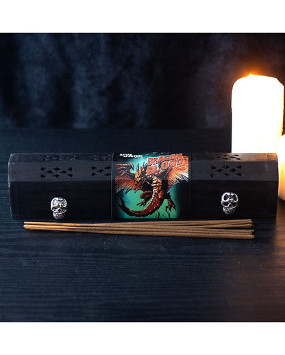"Drachenblut" Räucherkerzen & Box als Set