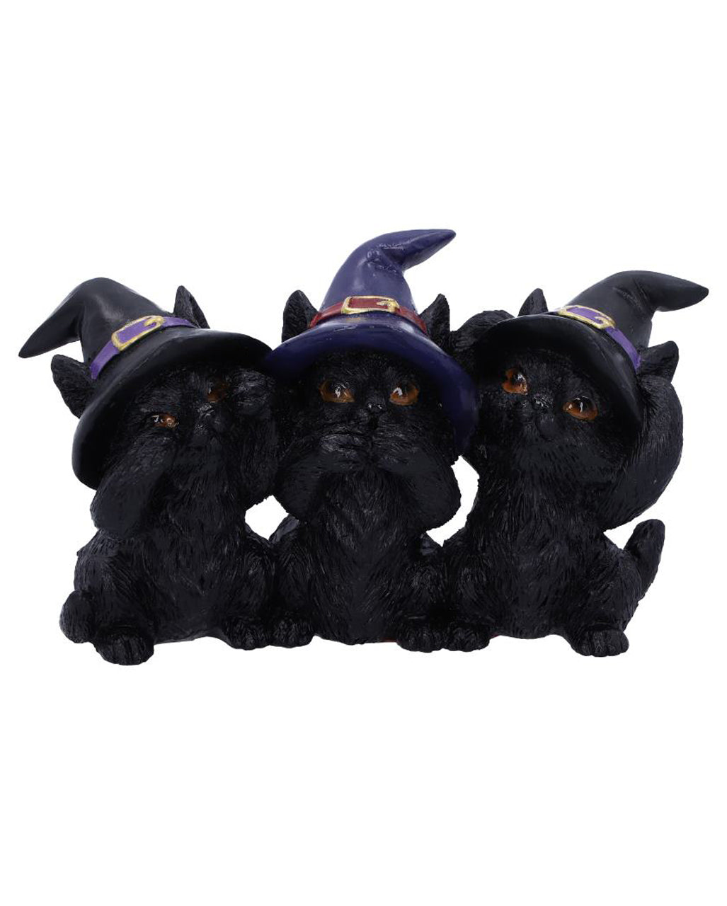 Drei Weise Schwarze Hexenkatzen 11,5cm
