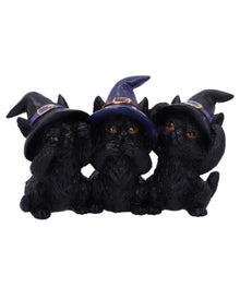 Drei Weise Schwarze Hexenkatzen 11,5cm