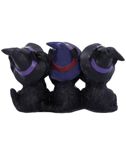 Drei Weise Schwarze Hexenkatzen 11,5cm
