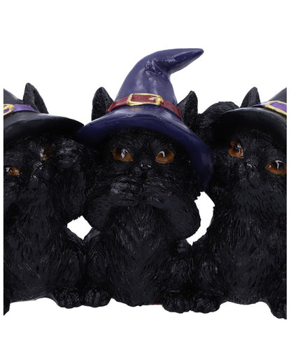 Drei Weise Schwarze Hexenkatzen 11,5cm