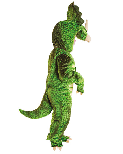 Triceratops Dino Kleinkinderkostüm Grün