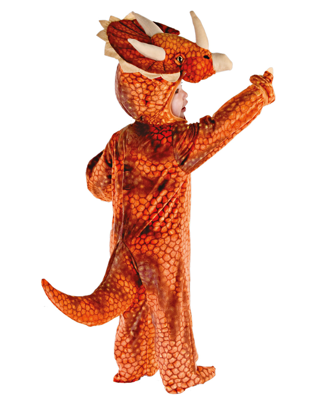 Triceratops Dino Kleinkinderkostüm Rot
