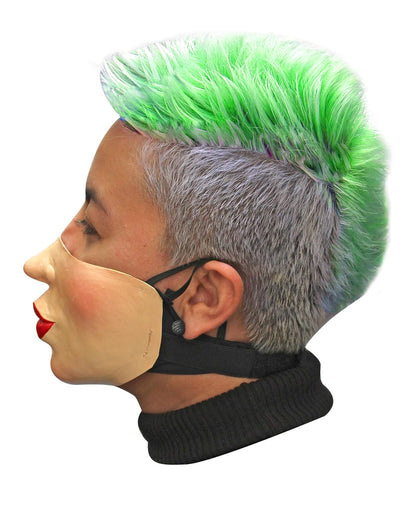 Kussmund Halbmaske aus Latex
