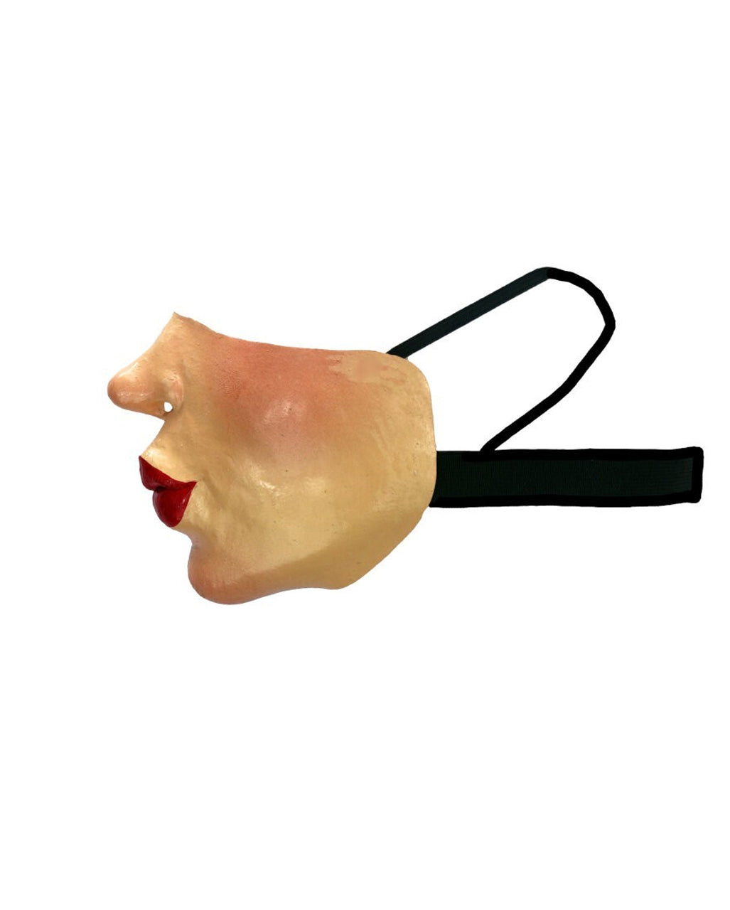 Kussmund Halbmaske aus Latex