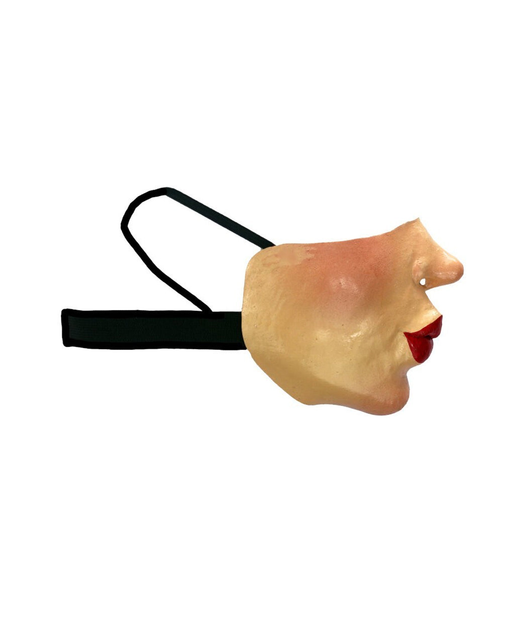 Kussmund Halbmaske aus Latex