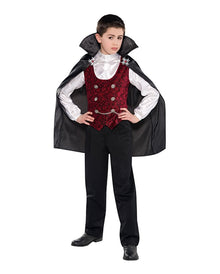Düsterer Vampir Kinderkostüm mit Cape