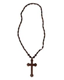 Dunkelbrauner Holz Rosenkranz